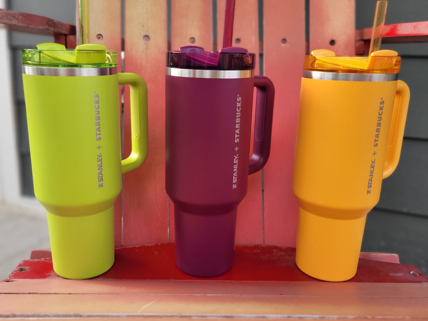 Stanley + Starbucks Lime, Aubergine, Mustard -Philippines Exclusives - Ready to Ship