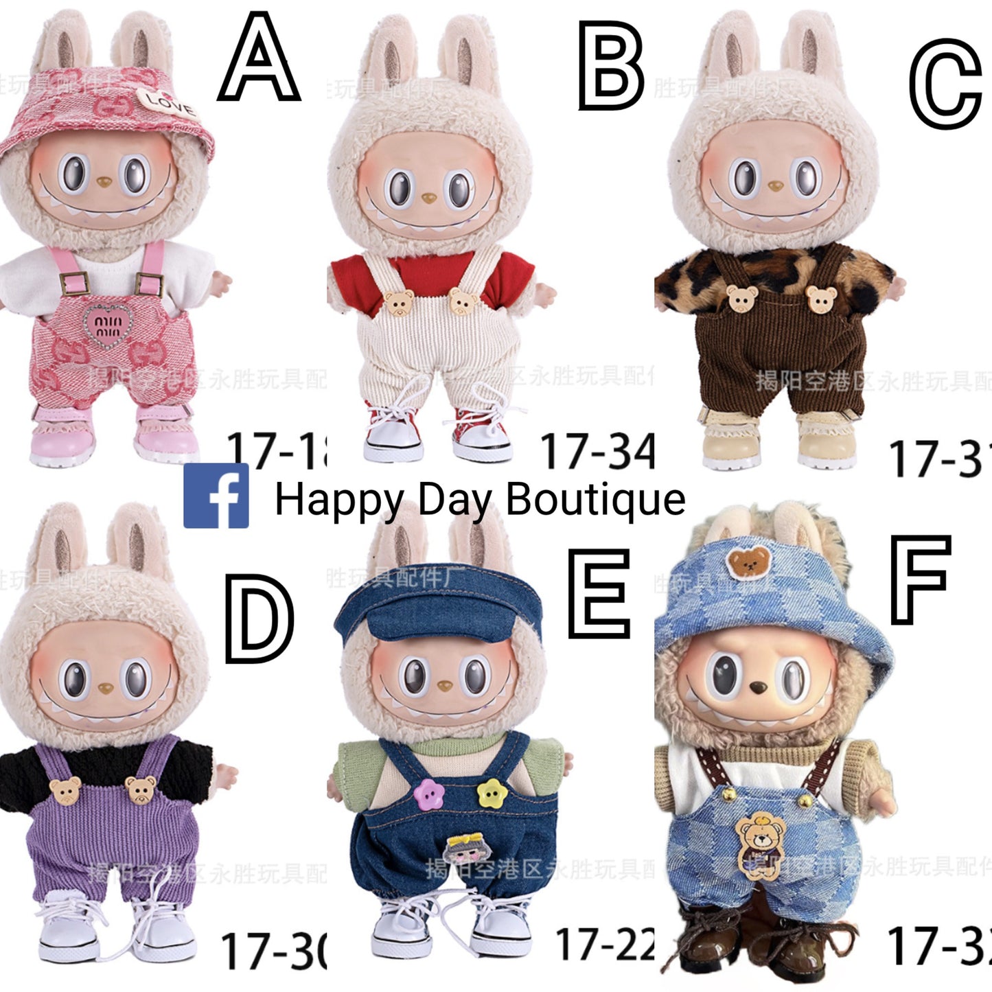 Labubu Clothing - 2 to 3 week ETA