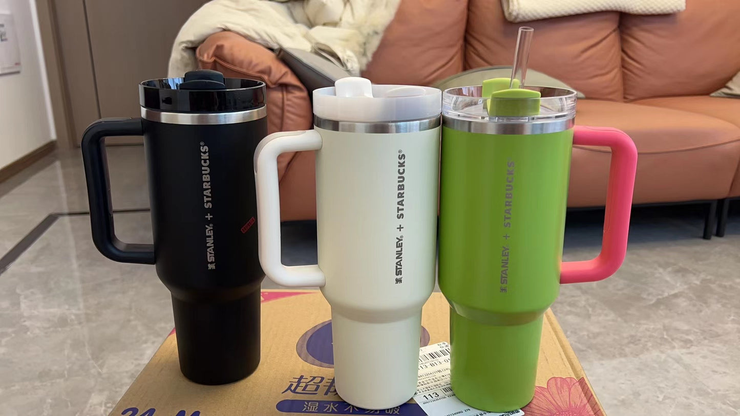 Authentic Starbucks Stanley 40 ounce Cream Quencher Tumbler - 2 week TAT