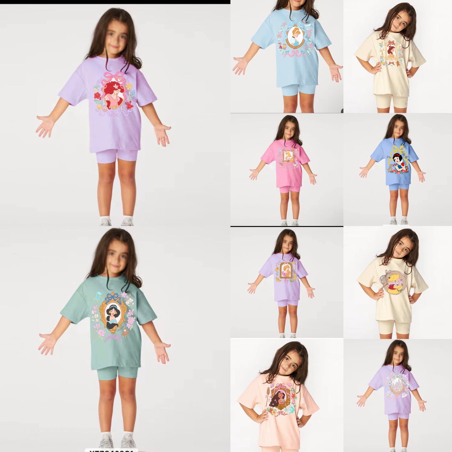 Silhouette Character T-Shirt & Short Sets
