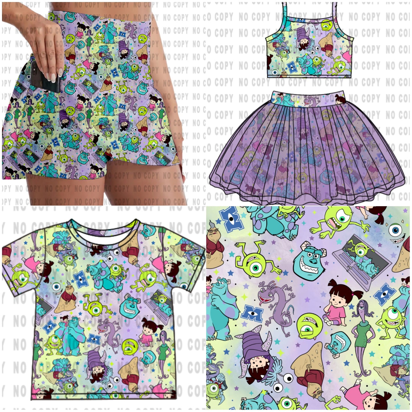 Funny Monsters Tutu Outfit - Preorder - ETA is early May