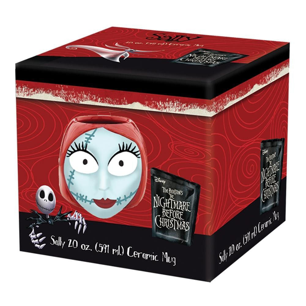 THE NIGHTMARE BEFORE CHRISTMAS SALLY 20 OZ. SCULPTED CERAMIC MUG