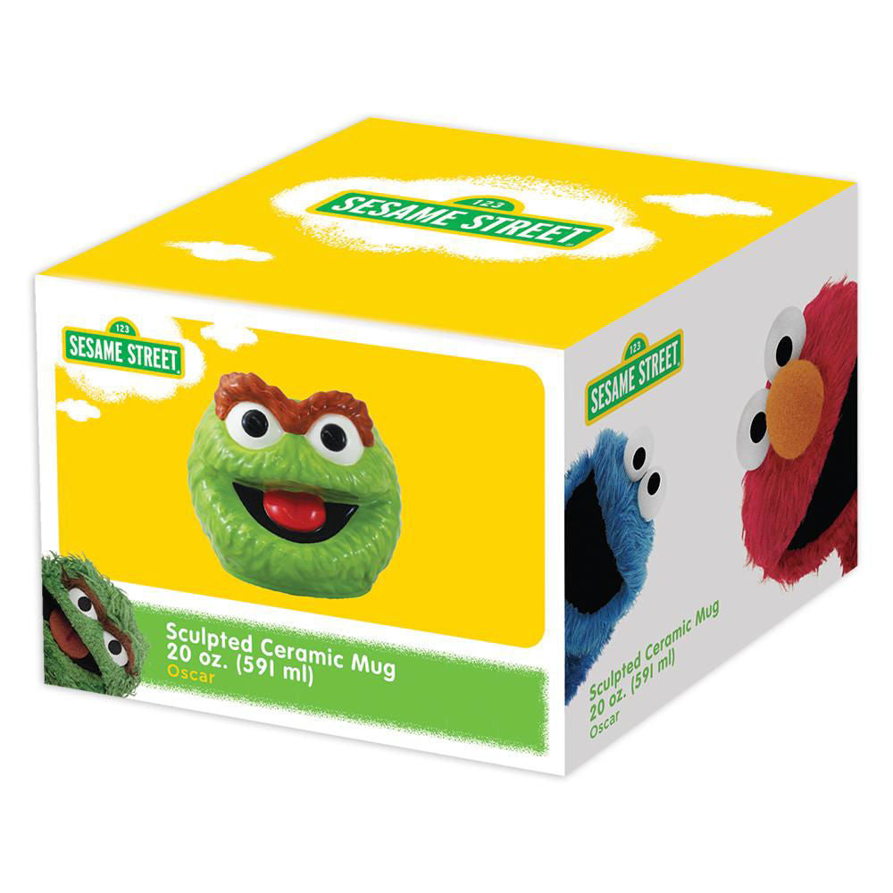 SESAME STREET OSCAR 20 OZ. SCULPTED CERAMIC MUG