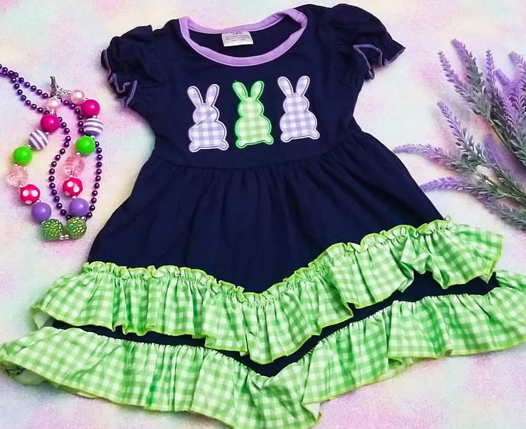 Ruffle Bunny Gingham Dress