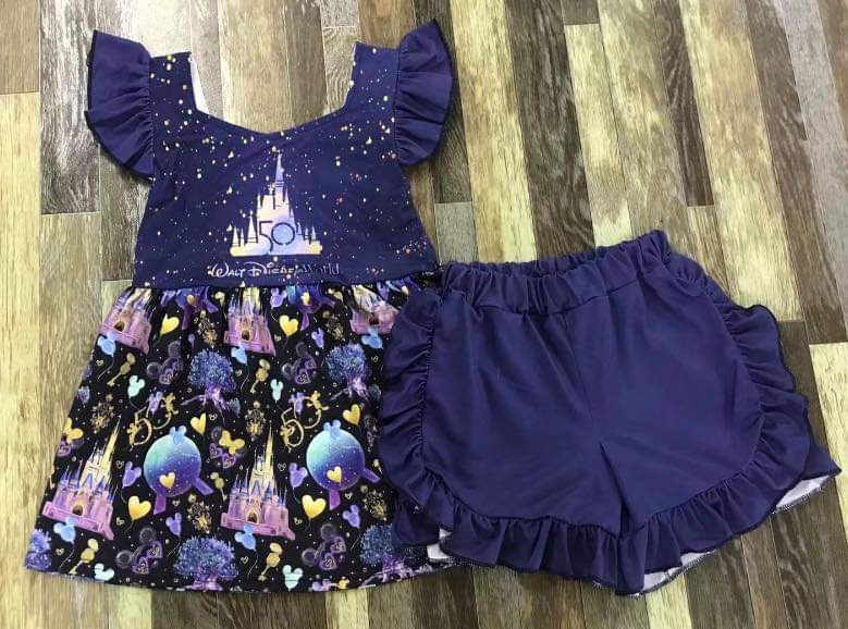 50th Celebration 2 Piece Outfit for girl's