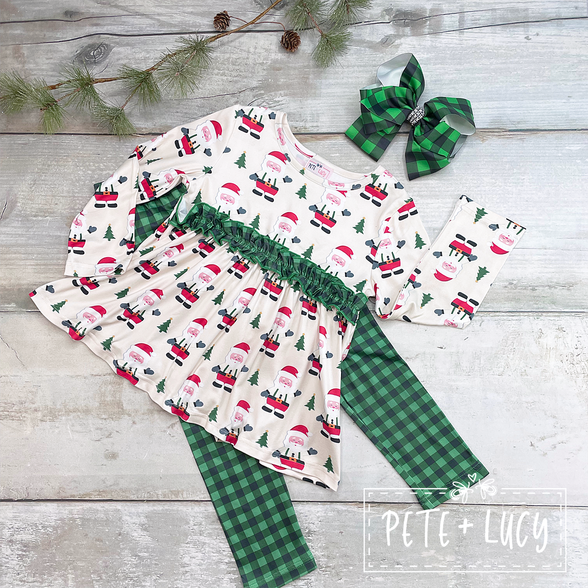 Hello Santa Girl's Pant set