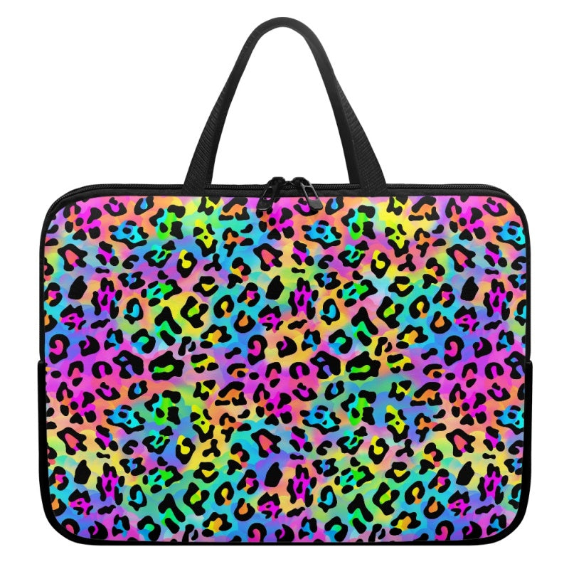 Rainbow Leopard Laptop Case - Preorder - ETA Early Aug. 2024