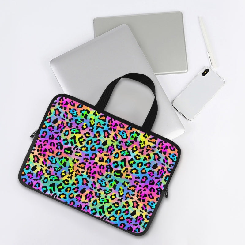 Rainbow Leopard Laptop Case - Preorder - ETA Early Aug. 2024