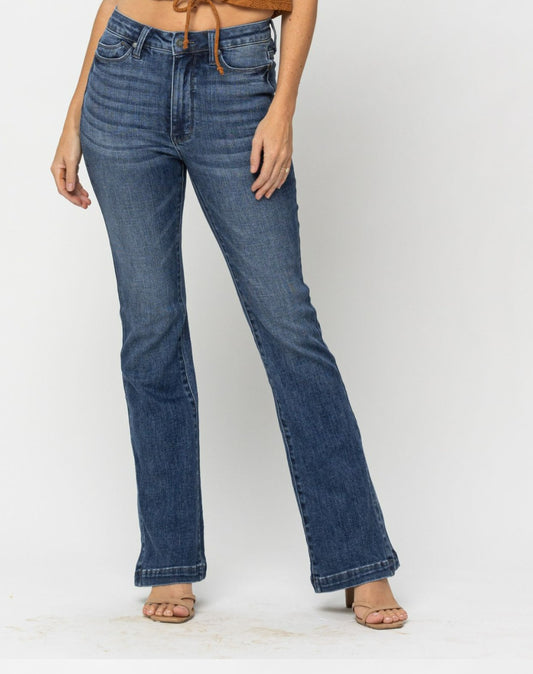 Judy Blue Tummy Control Slim Bootcut Full Length Jeans - 88476 - READY TO SHIP