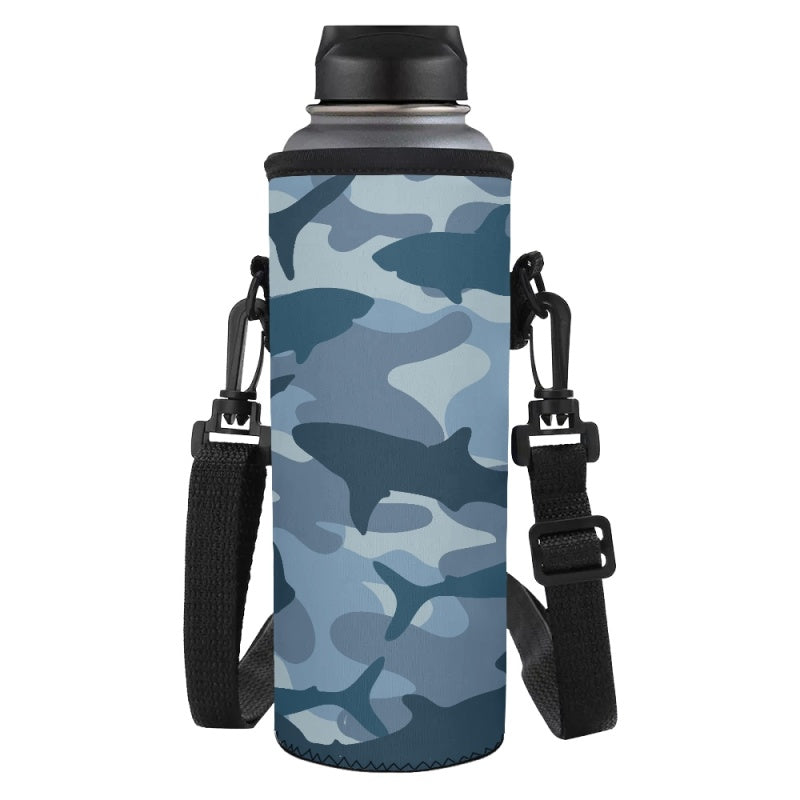 Shark Camo Water Bottle Carrier Bag- - Preorder - ETA Early Aug. 2024