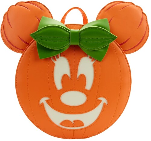 LOUNGEFLY DISNEY: GLOW FACE MINNIE PUMPKIN MINI BACKPACK