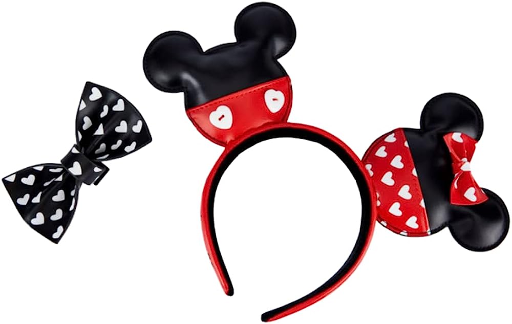 LOUNGEFLY DISNEY: MICKEY AND MINNIE VALENTINES HEADBAND