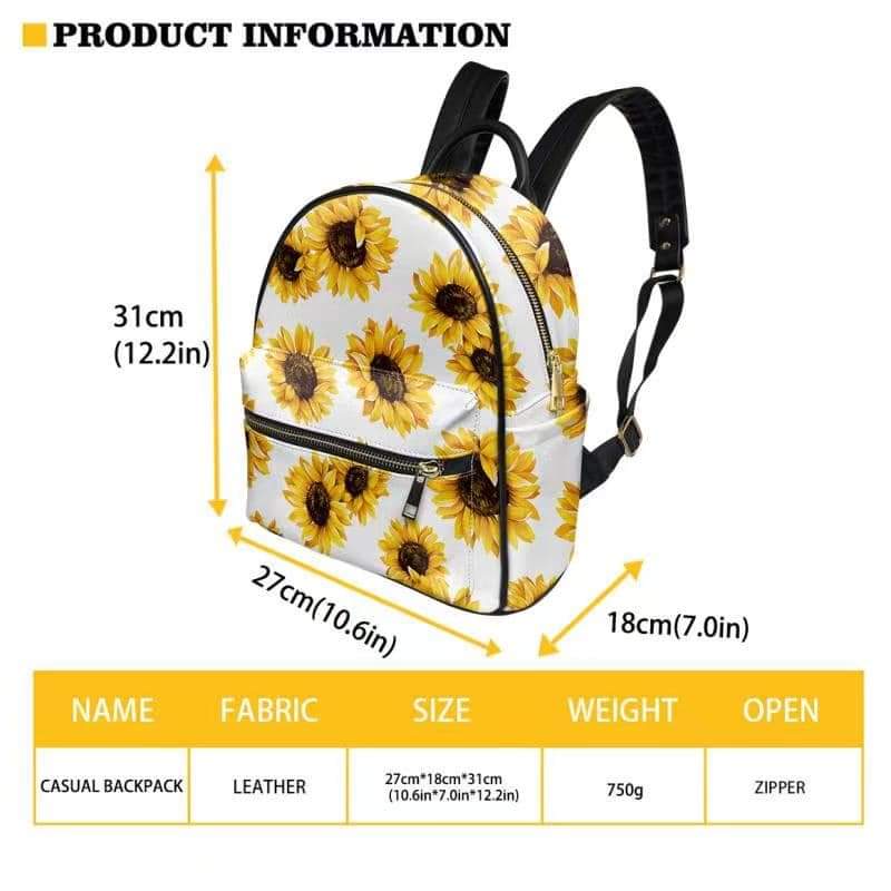 Summer Sunflowers Mini Backpack