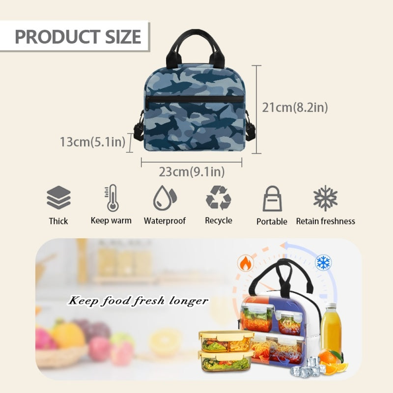 Shark Camo Lunch Tote - Preorder - ETA Early Aug. 2024