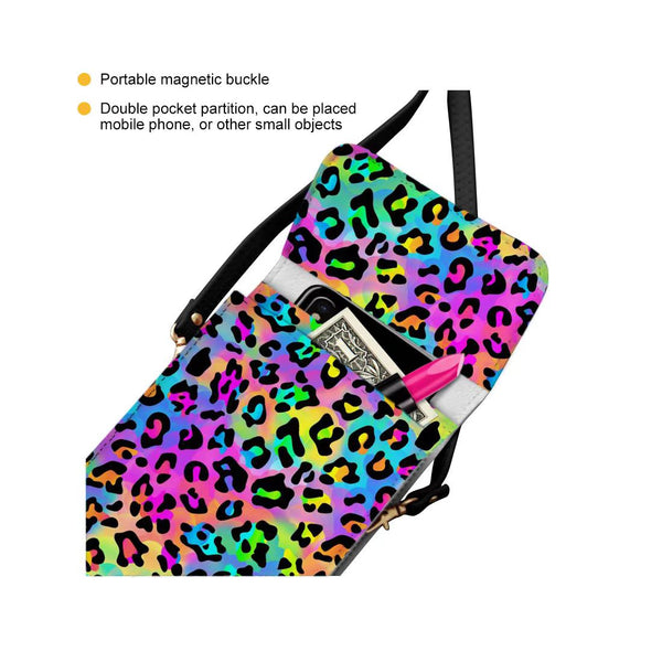 Rainbow Leopard Phone Crossbody Bag -