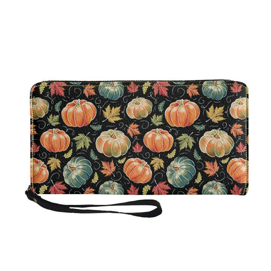 Fall Pumpkins Wallet - Preorder- Closing 8/12 - ETA Mid Sept