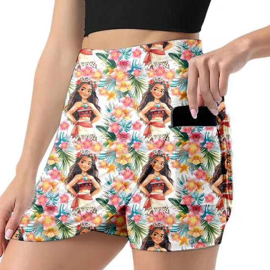 Polynesian Princess Adult Skort