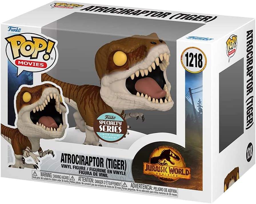 Funko Pop! Jurassic Dominion: Atrociraptor (Tiger)Specialty Series Exclusive