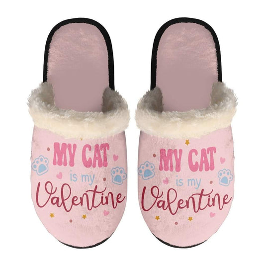 My Cat is My Valentine Slippers