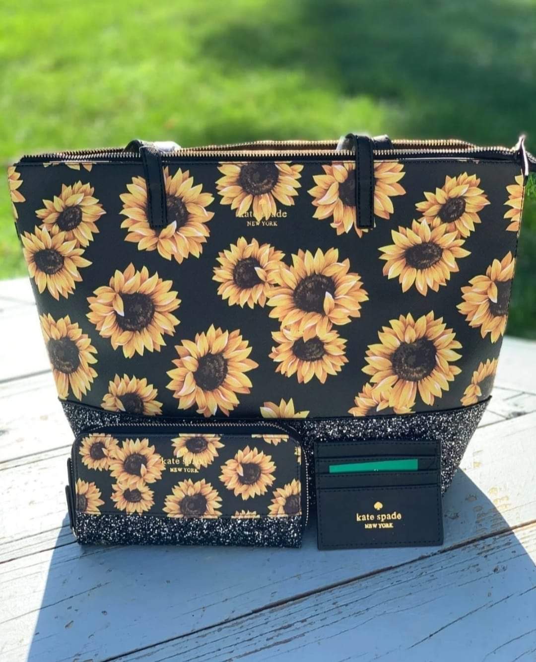 Sunflower Glitter 3 Piece Purse Set - ETA is 2 to 3 weeks