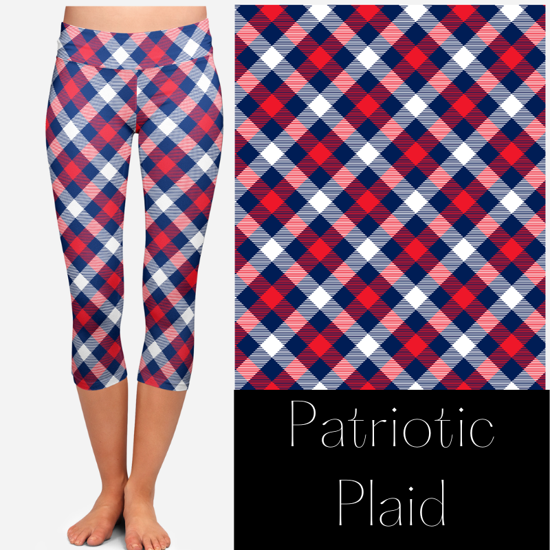 Patrotric Plaid Capri Leggings