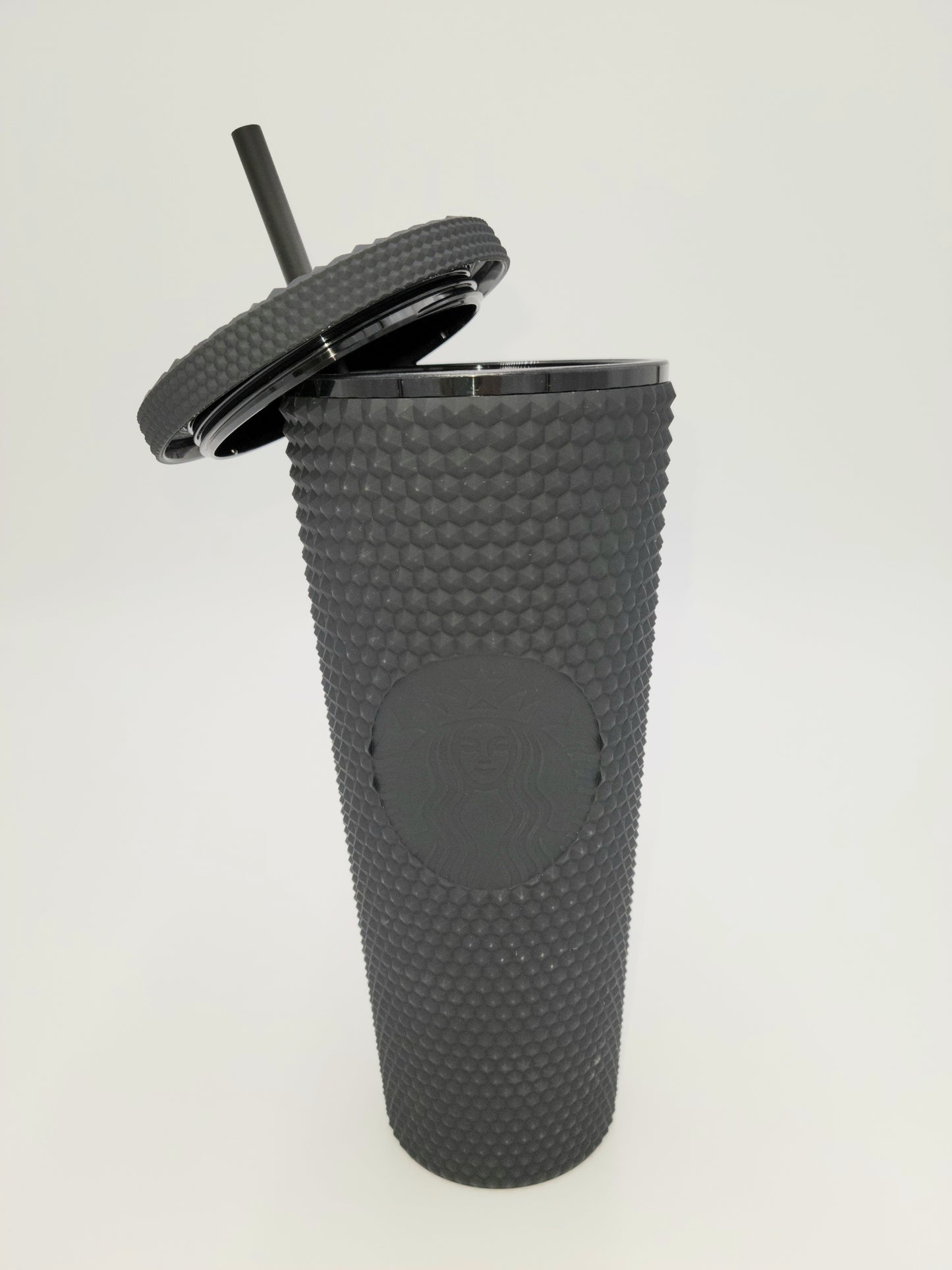 Solid Black.Studded Starbucks  Cup with MATCHING KEY CHAIN