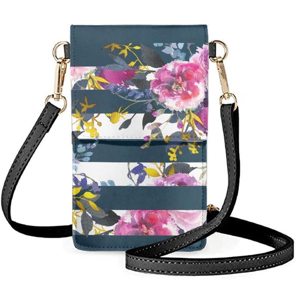 Floral stripes Phone Crossbody Bag Preorder - Closing 5/5 - ETA Early June