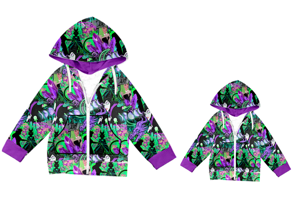 Floral Maleficent Hoodies - Preorder