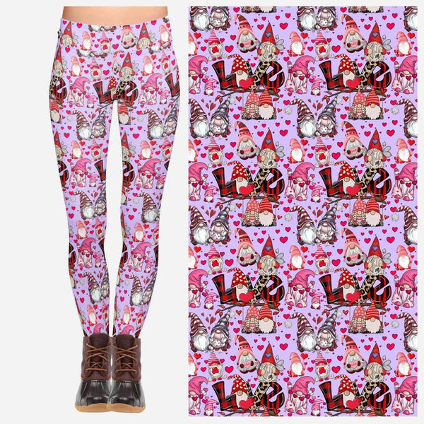 Valentine Gnome Leggings with Pockets