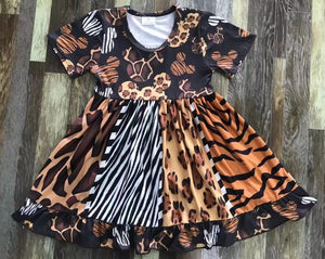 Safari Mouse Girl's dress - Preorder - Preorder - Closing 4/10- ETA mid May