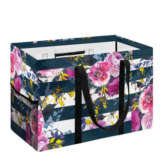 Floral Stripes Tote- Preorder - Closing 4/3 - ETA late May