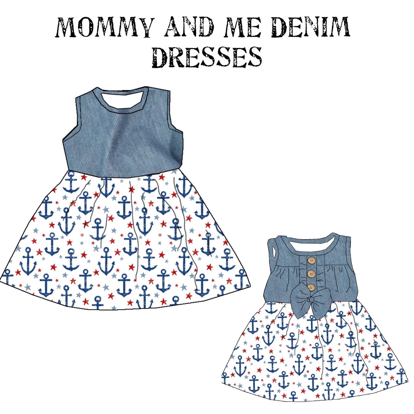 Anchors Mommy and Me Dresses